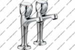 Bristan VAC HNK C MT Value Club High Neck Kitchen Sink Pillar Taps