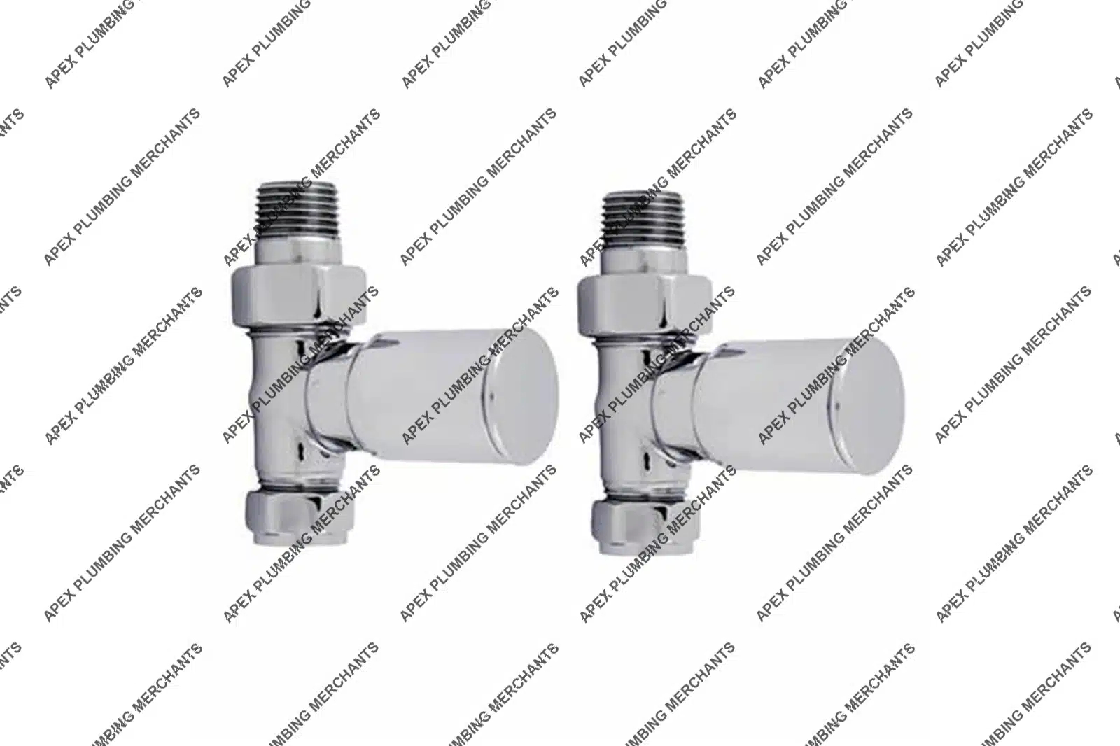PROF XO THERM TRV 15MM ANGLED DRAYTON STYLE TRV RADIATOR VALVE & LOCKSHEILD PACK ALL CHROME PAIR - Image 2