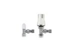 Plumbright Angled Thermostatic Radiator Valve And Lockshield Pack