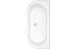 Iflo Lausanne D-Shaped Bath In White 1700 X 800mm