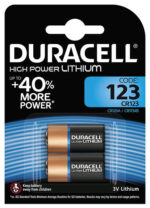 Duracell High Power Lithium 123 CR123A 3V batteries pack of 2