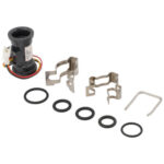 Worcester Bosch 87161157540 flow sensor assembly with clips and O-rings