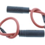 Baxi 5130603 plug and HT ignition lead, red lead with black plug boot