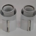 Heatline 45 degree flue elbow pair for CaprizPlus boilers